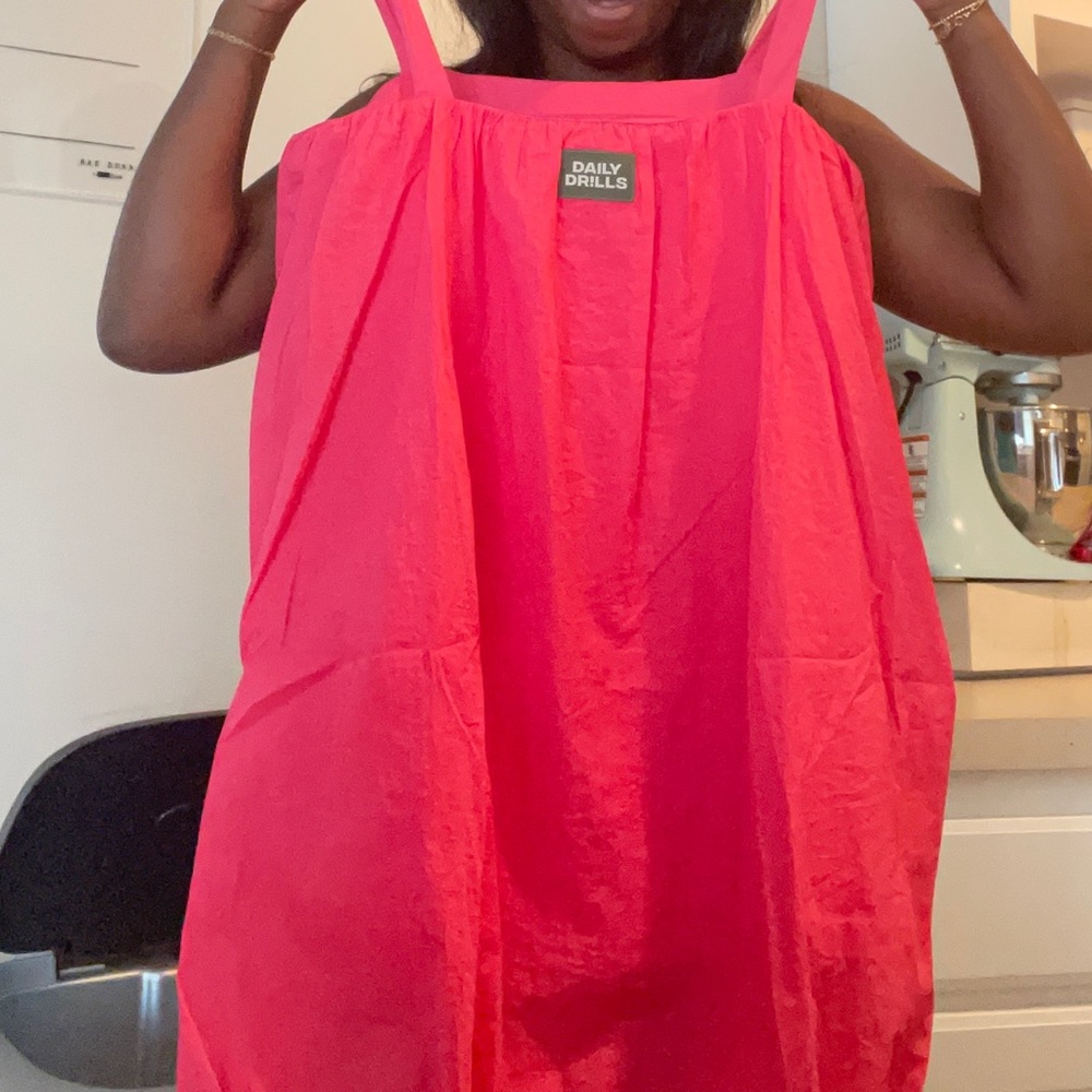 DAILY DRILLS ! Bubble Dress in Punch ! Built in Shorts !